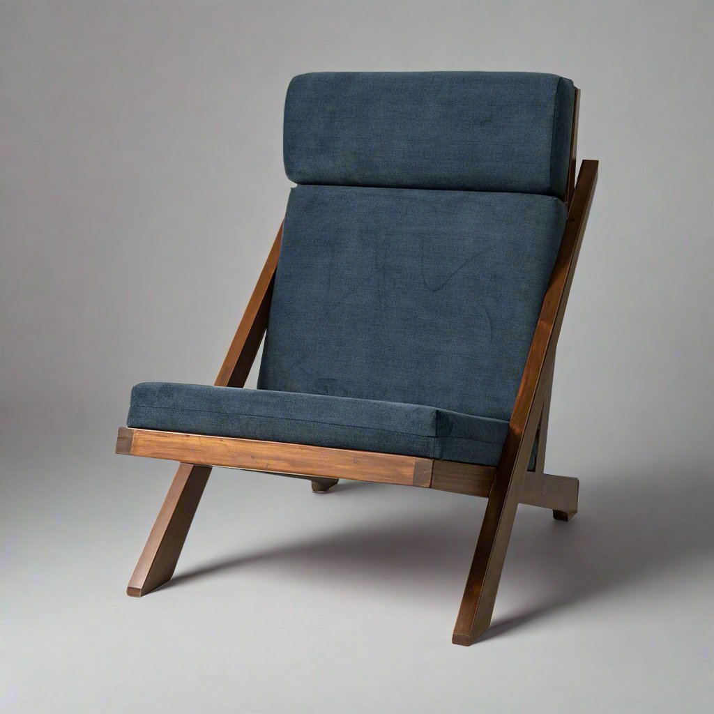 James Contemporary Teakwood Reclining Chair