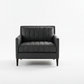 Alexis contemporary channel-tufted single seater sofa by Bluedot Design - front view