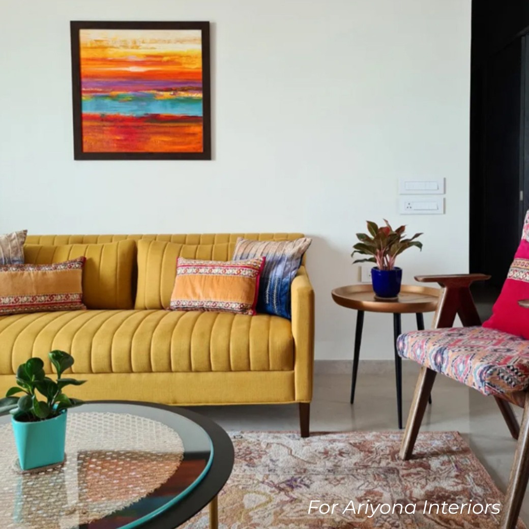 Alexis contemporary channel-tufted sofa by Bluedot Design - living room view for ariyona interiors