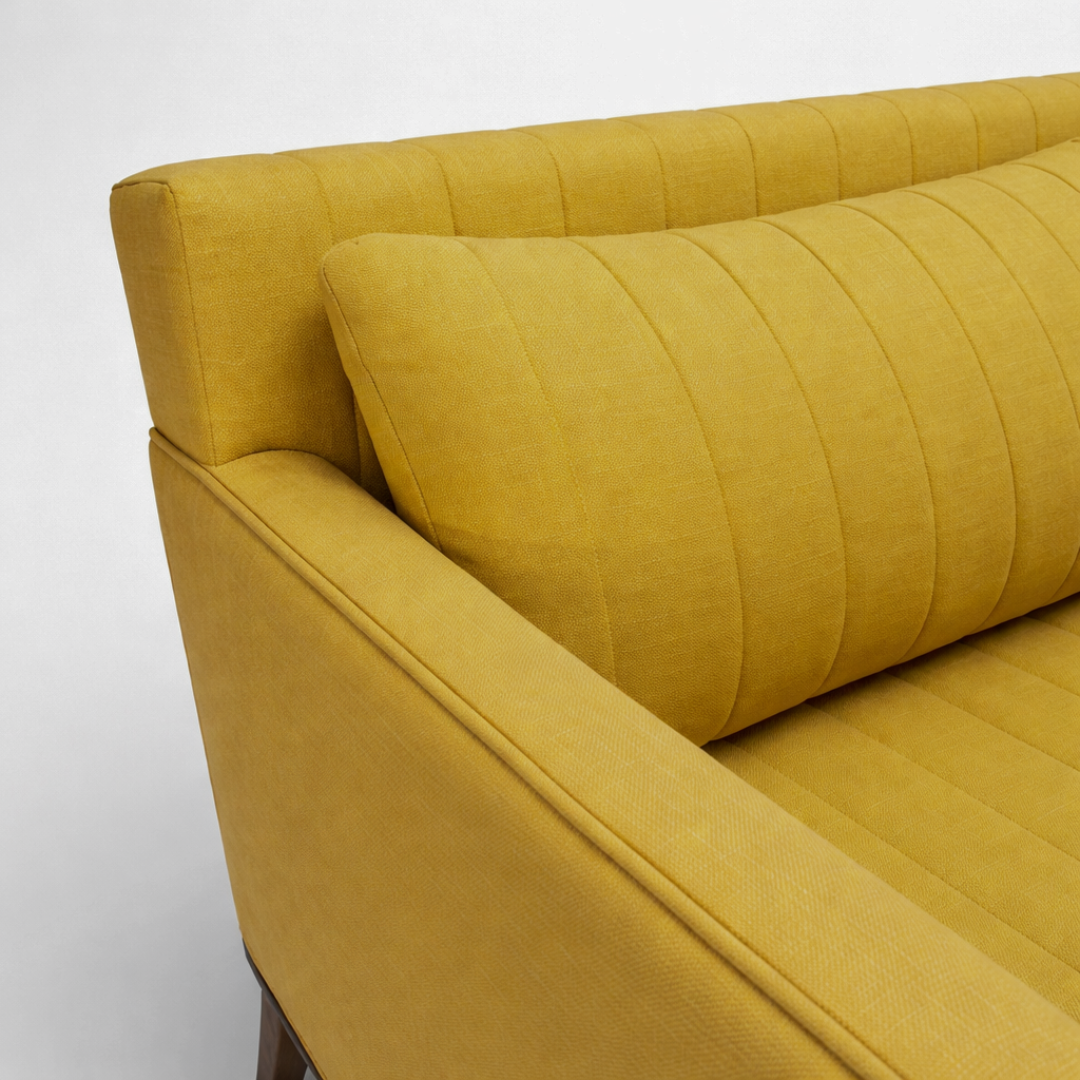 Alexis contemporary channel-tufted sofa by Bluedot Design - detail