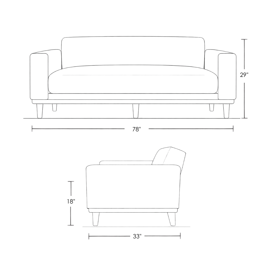 Irene 3 seater sofa dimension image