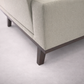 Irene sofa upholstery detail with tailored stitching and premium fabric texture