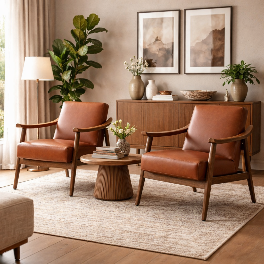 Juno wooden lounge chair handcrafted in solid wood by Bluedot Design – lifestyle view