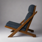 James teakwood lounge chair handcrafted by Bluedot Design – side view