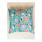 Daisy - Floral Aqua Blue