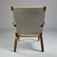 Cassia rope weave teakwood lounge chair handcrafted in solid wood by Bluedot Design – back view