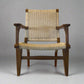Cassia rope weave teakwood lounge chair handcrafted in solid wood by Bluedot Design – front view