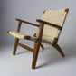 Cassia rope weave teakwood lounge chair handcrafted in solid wood by Bluedot Design – isometric view